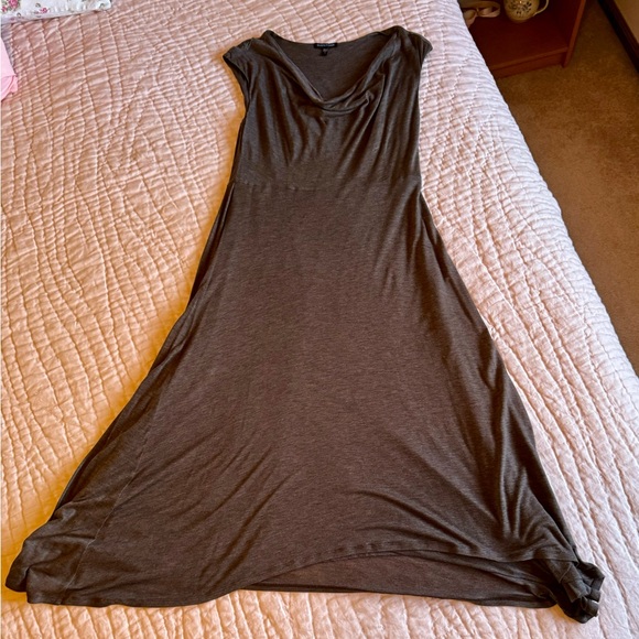 Eileen Fisher Cap Sleeve Scoop Neck Brown Dress Size Small - Picture 4 of 6